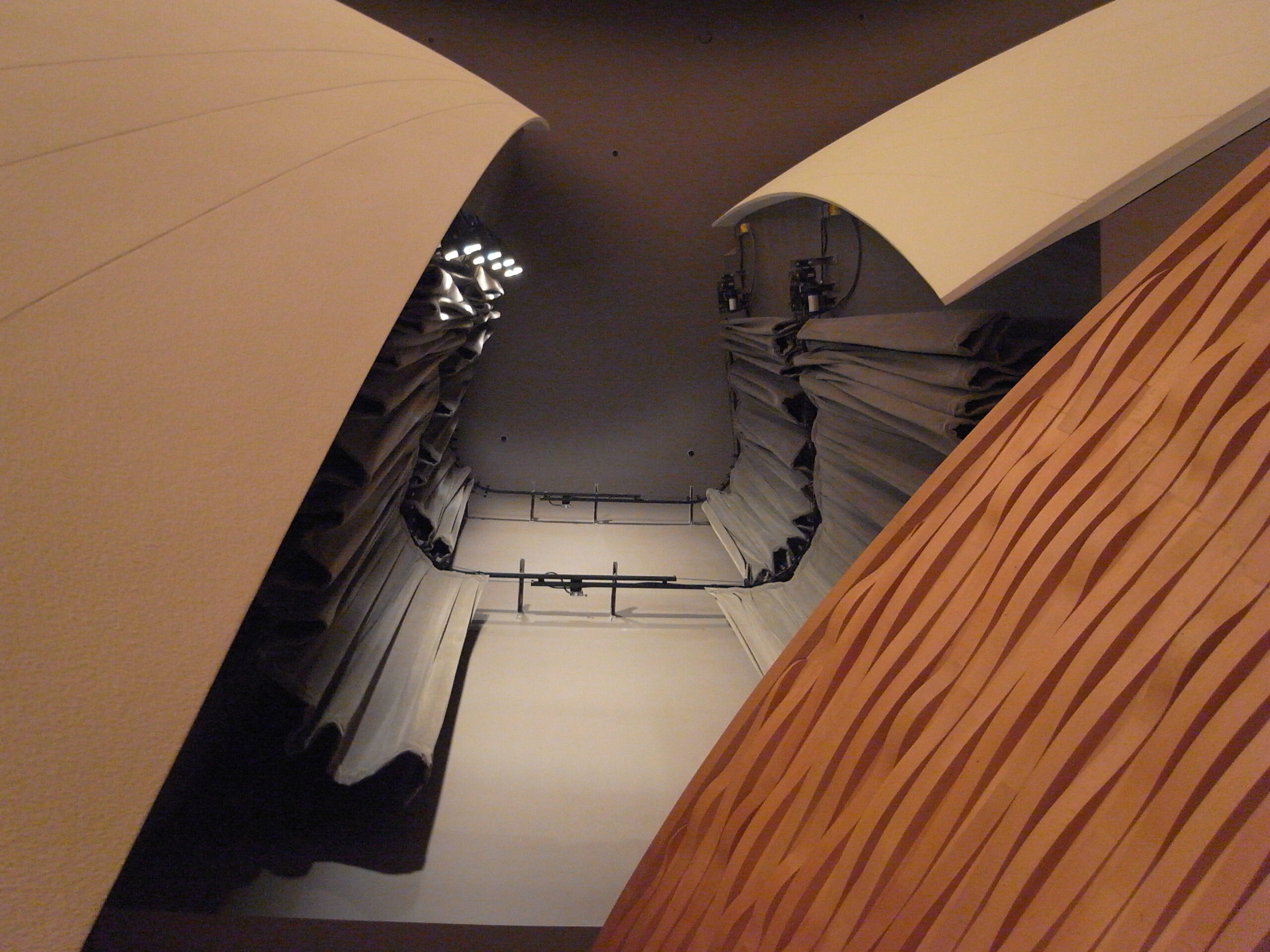 Variable curtains in between sails