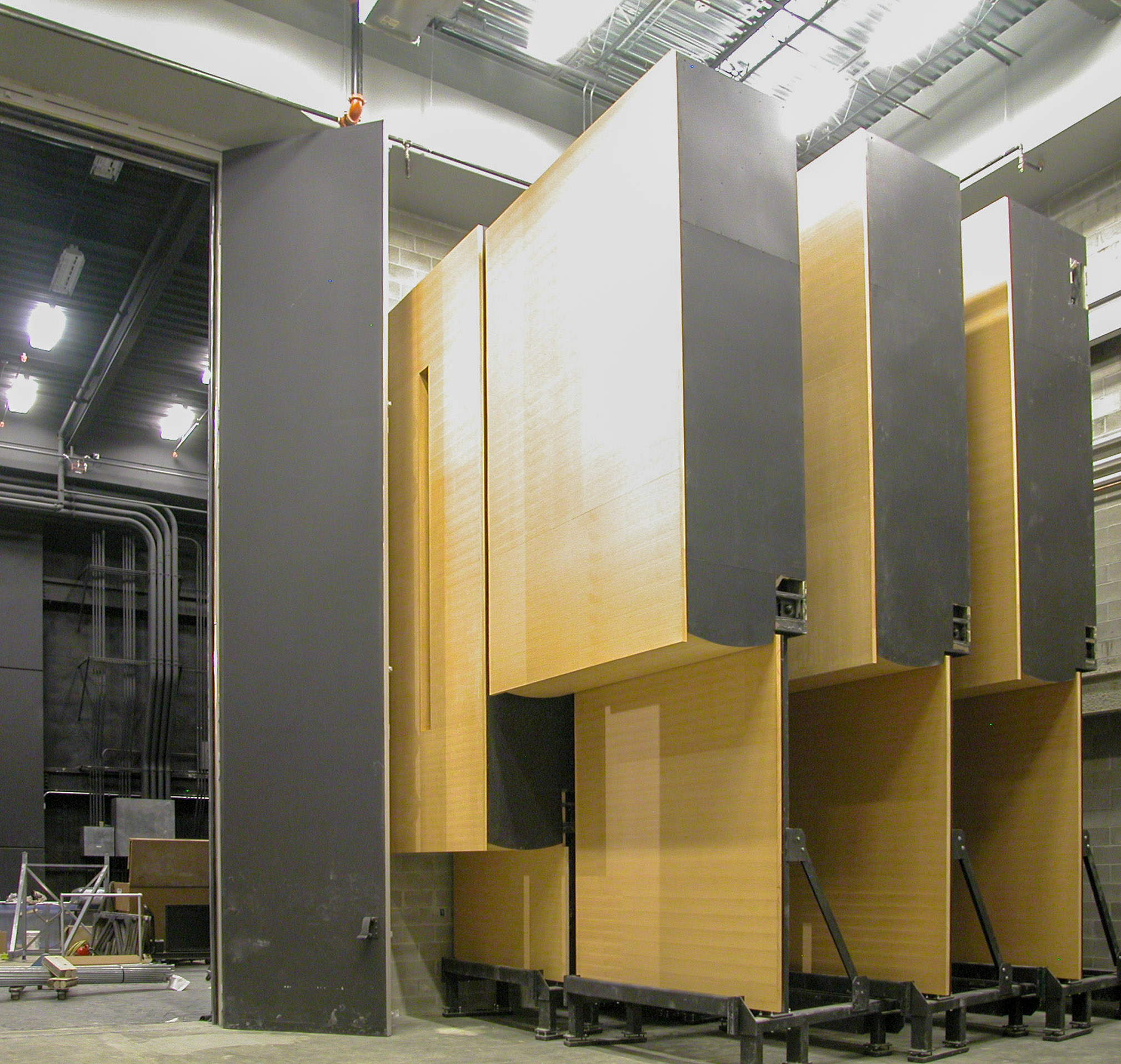 Shell stored backstage