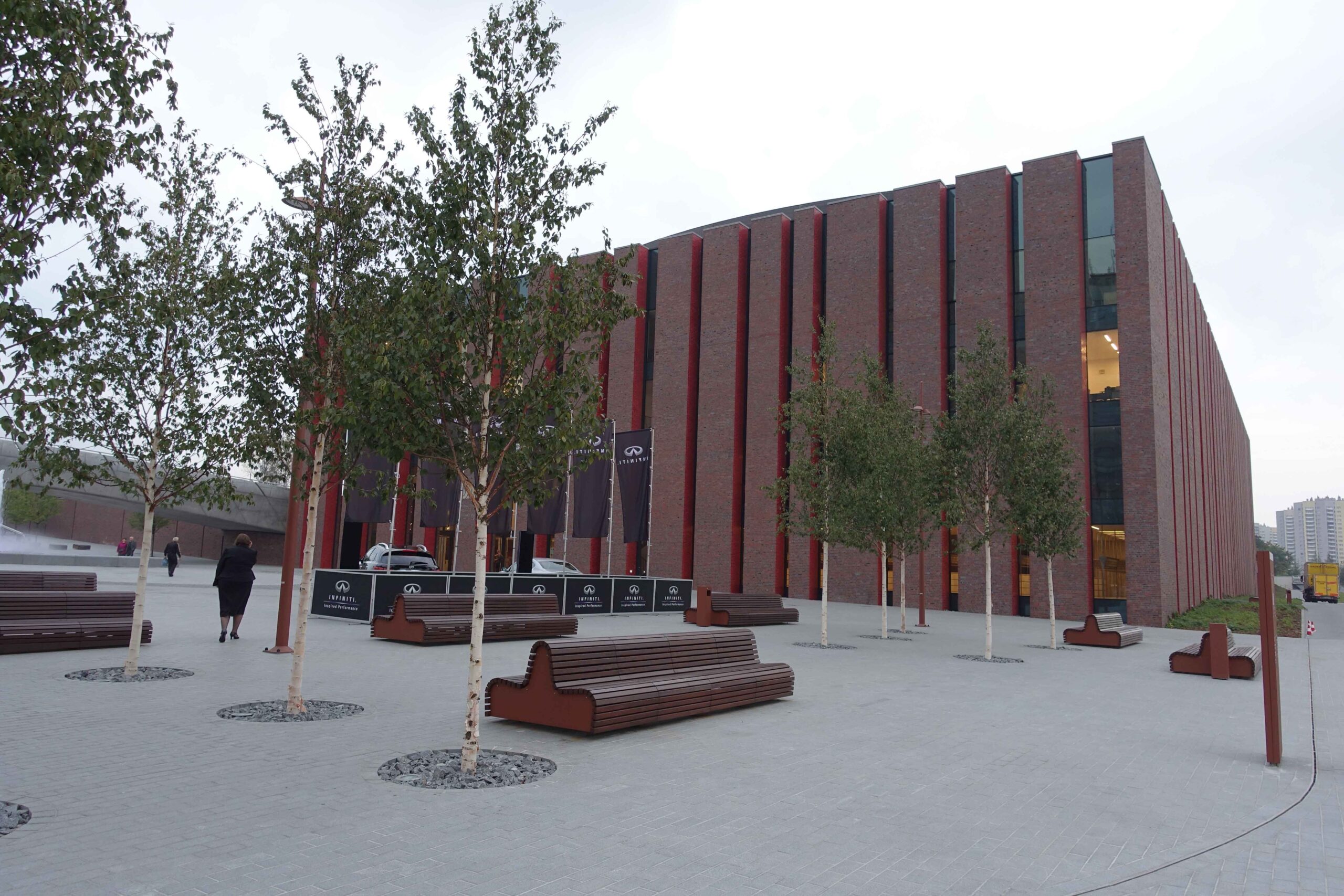 Building facade and approach