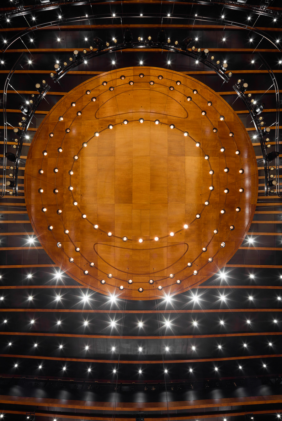 Ensemble reflector above stage