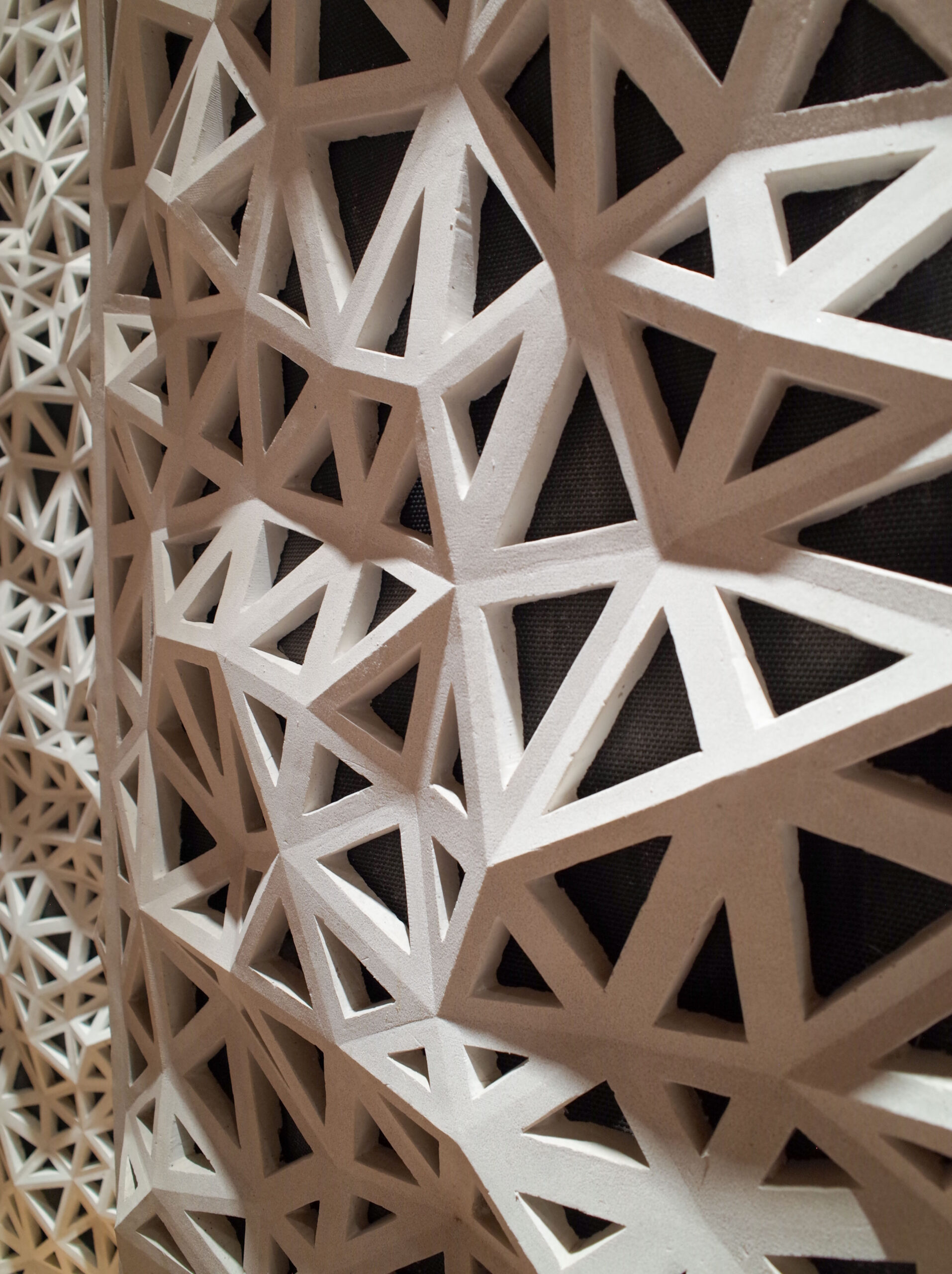 Detail of transparent balcony fronts