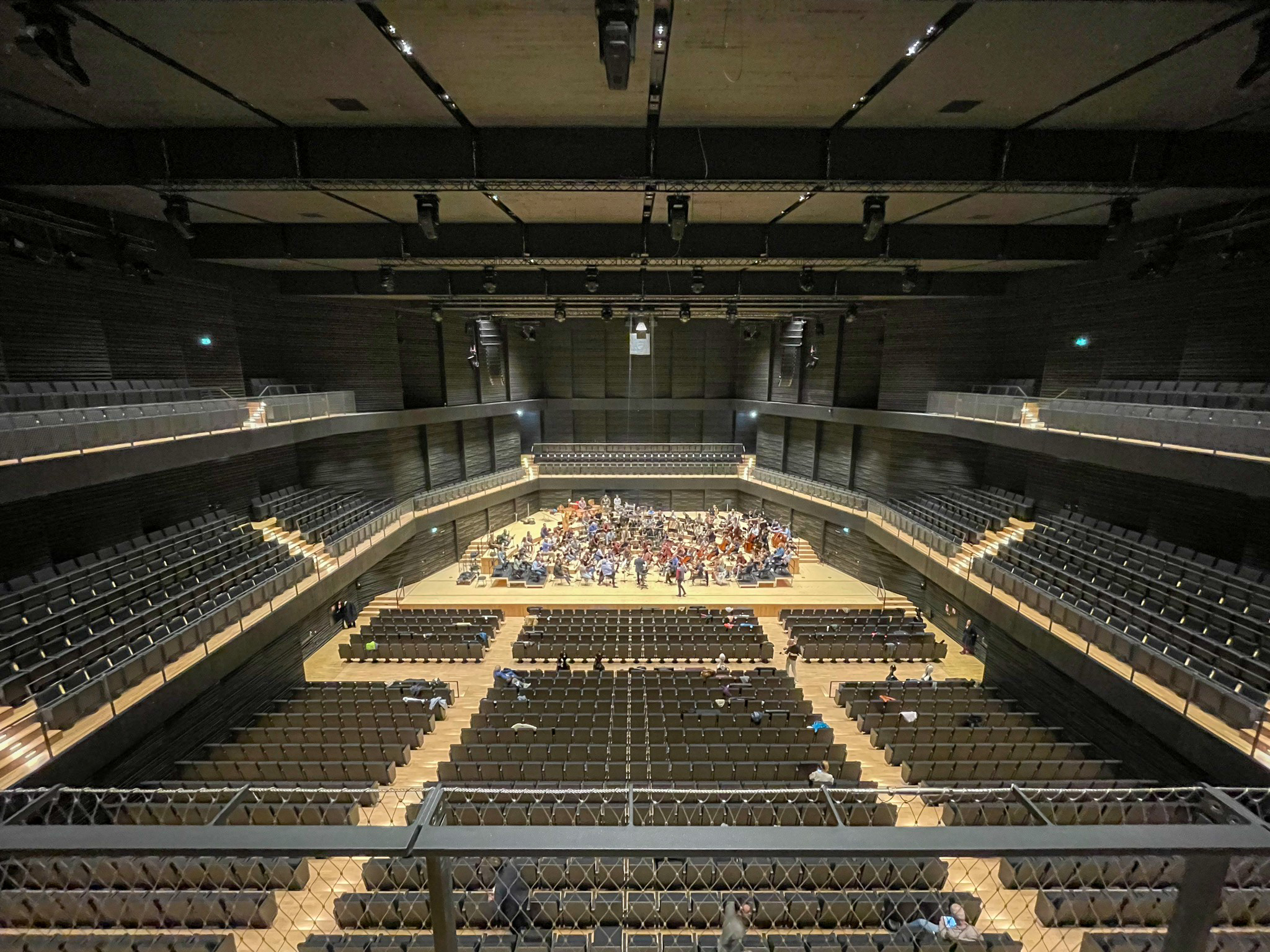 View from top balcony